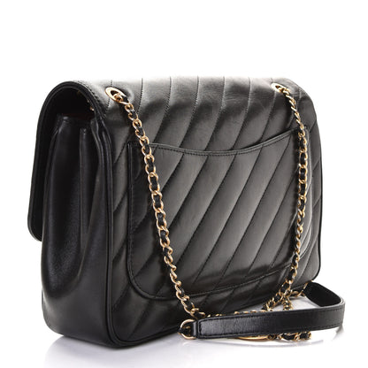 Chanel Lambskin Quilted Jumbo Coco Vintage Flap Black 2 of 15