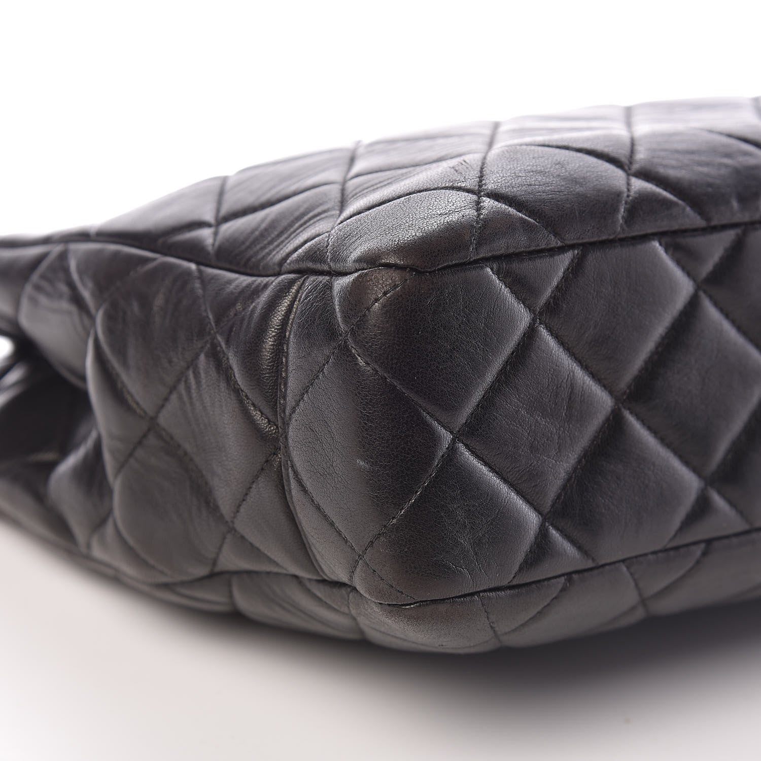 Chanel Lambskin Quilted Shopping Tote Black 10 of 11