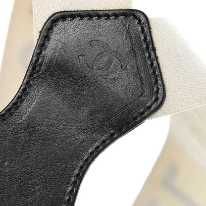 Chanel Logo Suspenders Black White 5 of 8