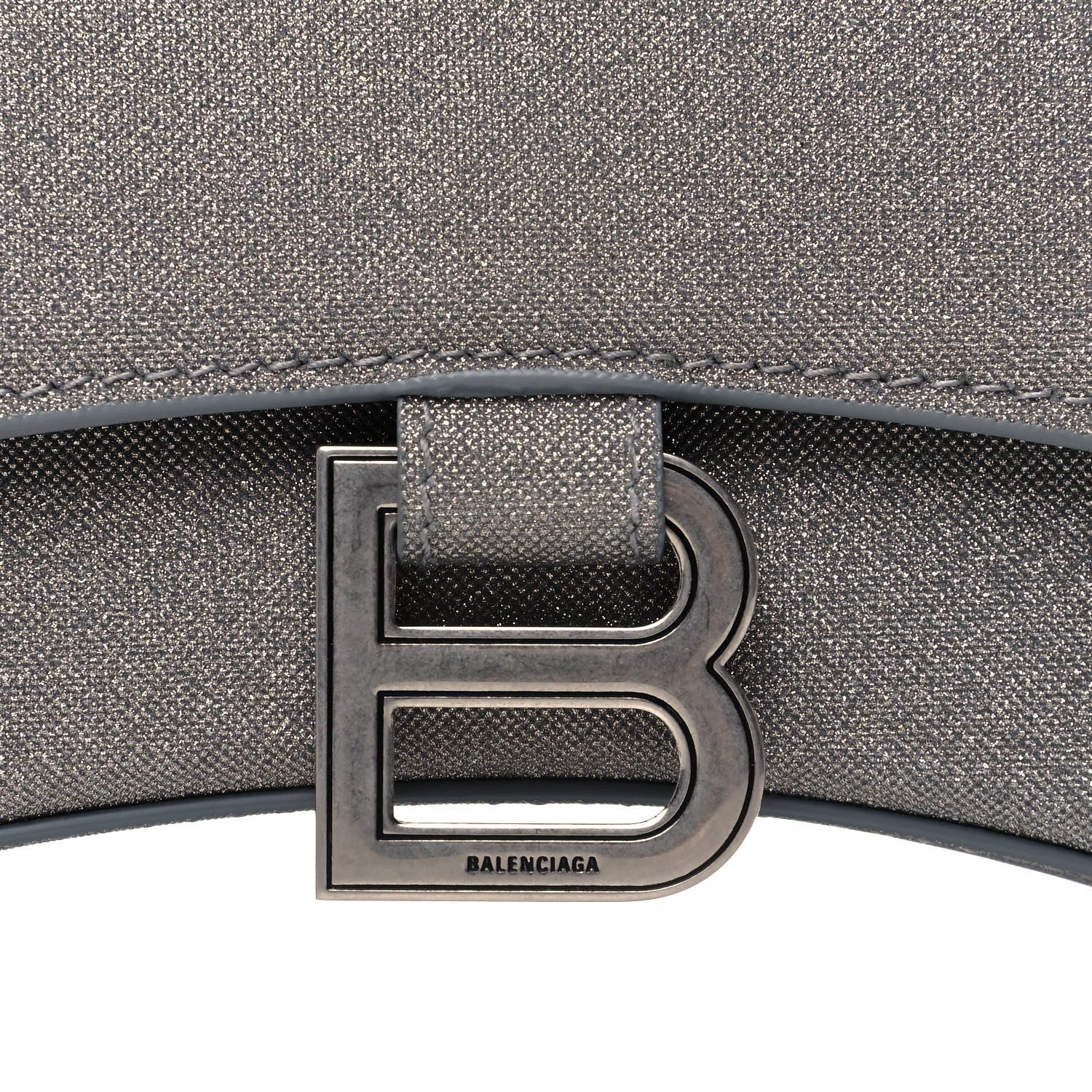 Balenciaga Glitter Fabric Hourglass Top Handle Bag XS Grey 9 of 13