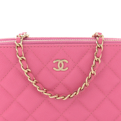Chanel Caviar Quilted Small Clutch With Chain Pink 9 of 11