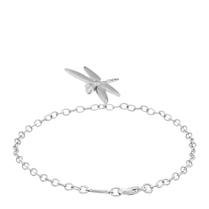 Tiffany 18K White Gold Diamond Dragonfly Charm Bracelet 2 of 4