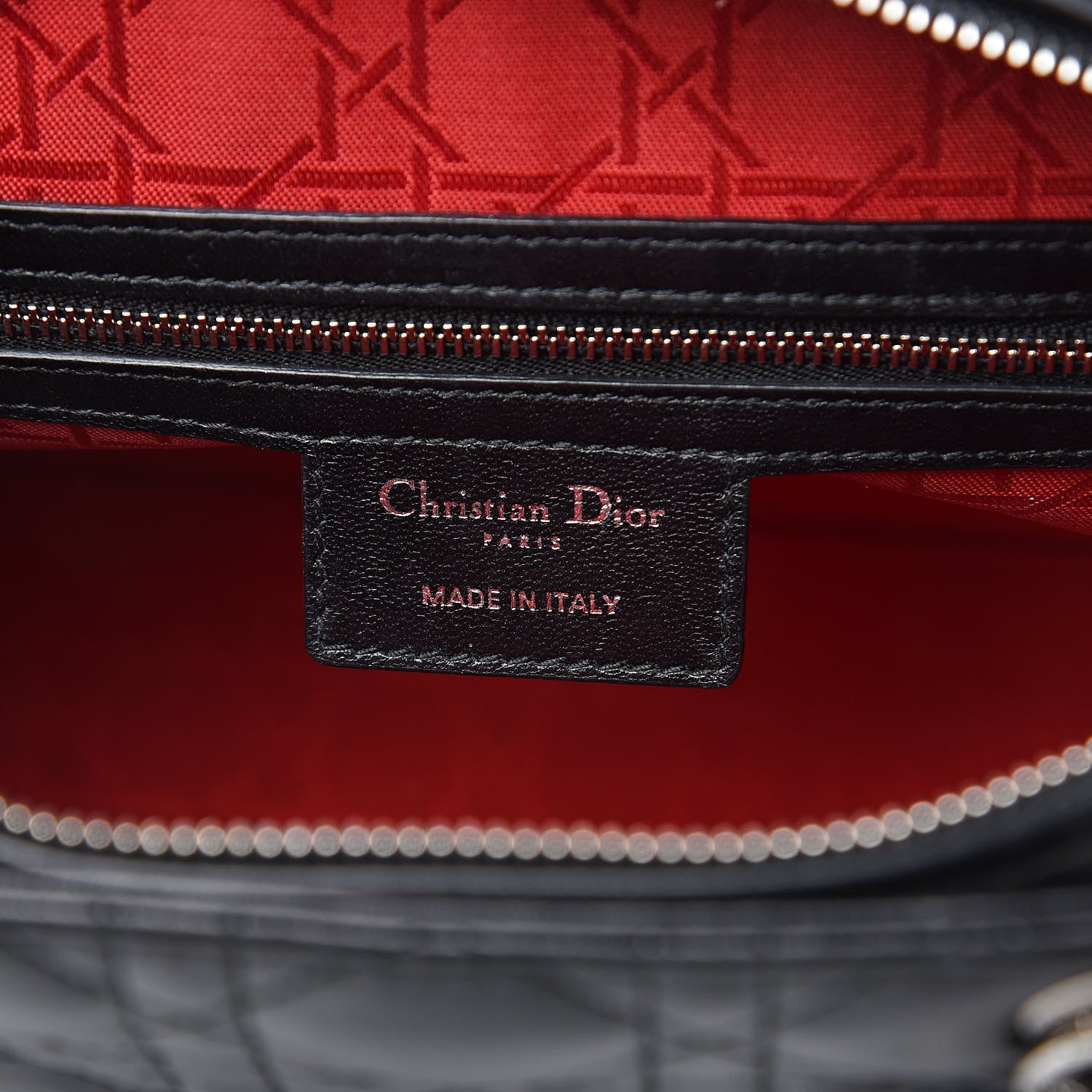 Christian Dior Lambskin Cannage Large Lady Dior Black 6 of 17