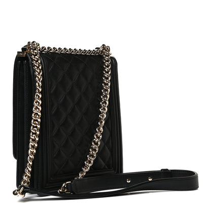 Chanel Calfskin Quilted North South Boy Flap Black 2 of 16