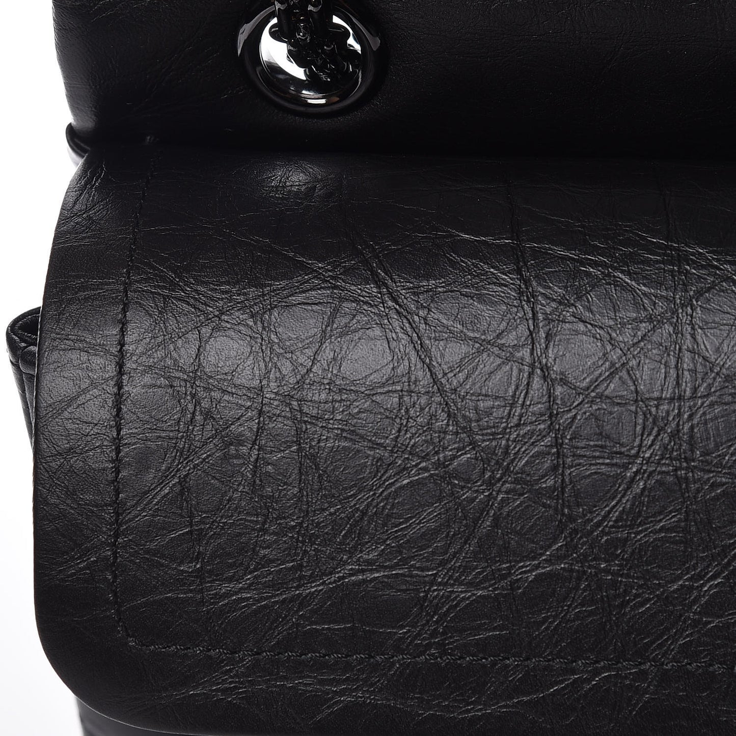 Aged Calfskin Chevron Quilted 2.55 Reissue 226 So Black
