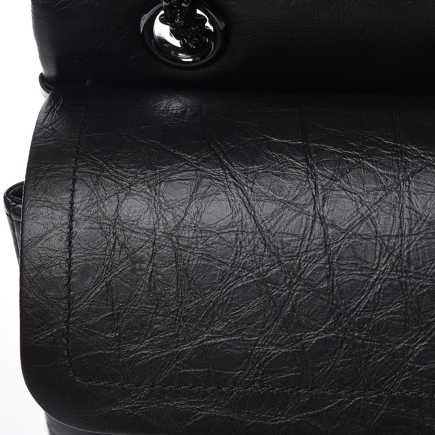Chanel Aged Calfskin Chevron Quilted 2.55 Reissue 226 So Black 12 of 14