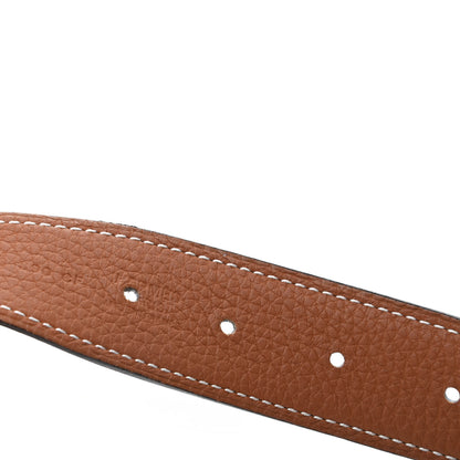 Hermes Box Togo 32mm H Belt 80 Black Gold 3 of 6
