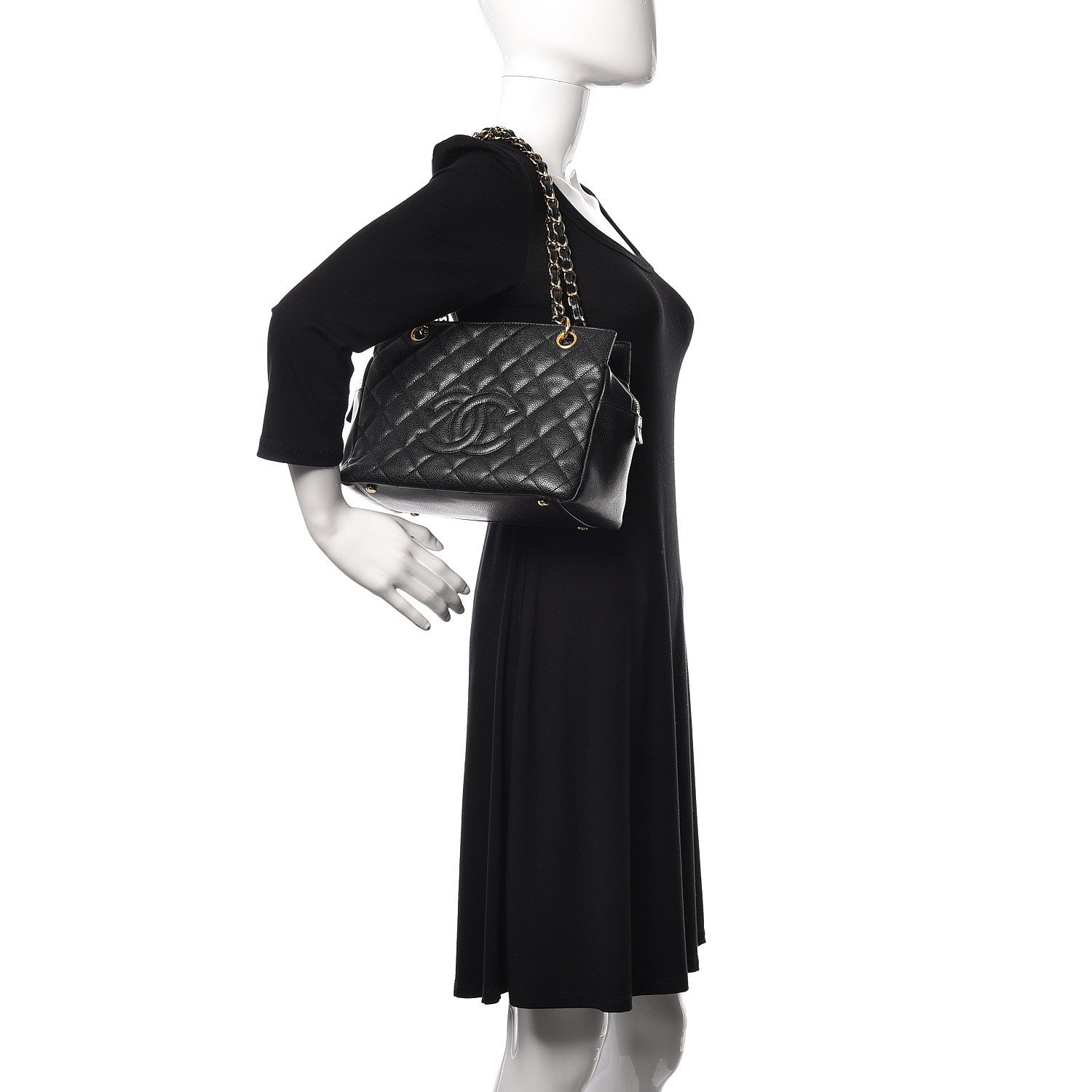 Chanel Caviar Quilted Petit Timeless Tote PTT Black 2 of 13