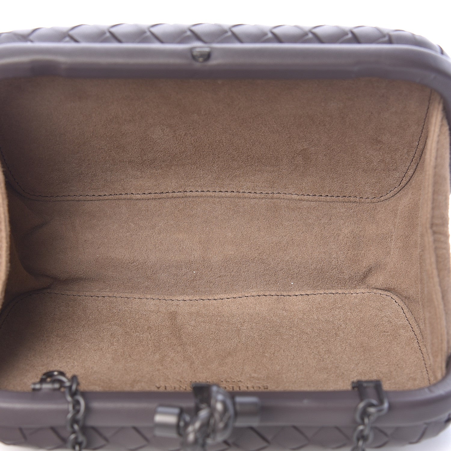 Bottega Veneta Nappa Intrecciato Chain Knot Clutch Quetsche 7 of 9