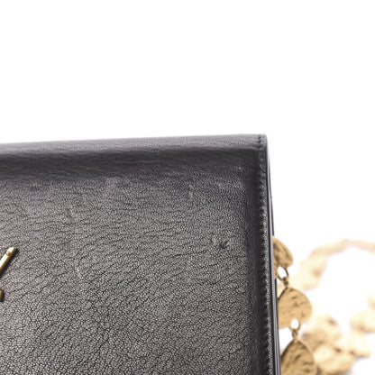 Saint Laurent Smooth Calfskin Classic Monogram Kate Heart Tassel Heart Chain Wallet Black 14 of 20