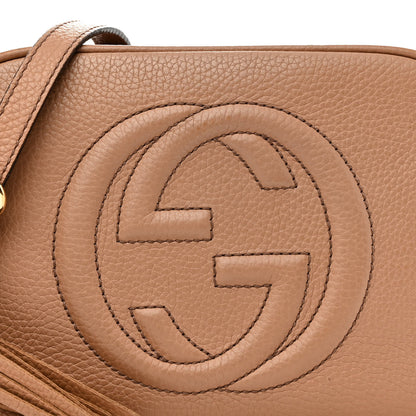 Gucci Pebbled Calfskin Small Soho Disco Bag Camelia 9 of 14