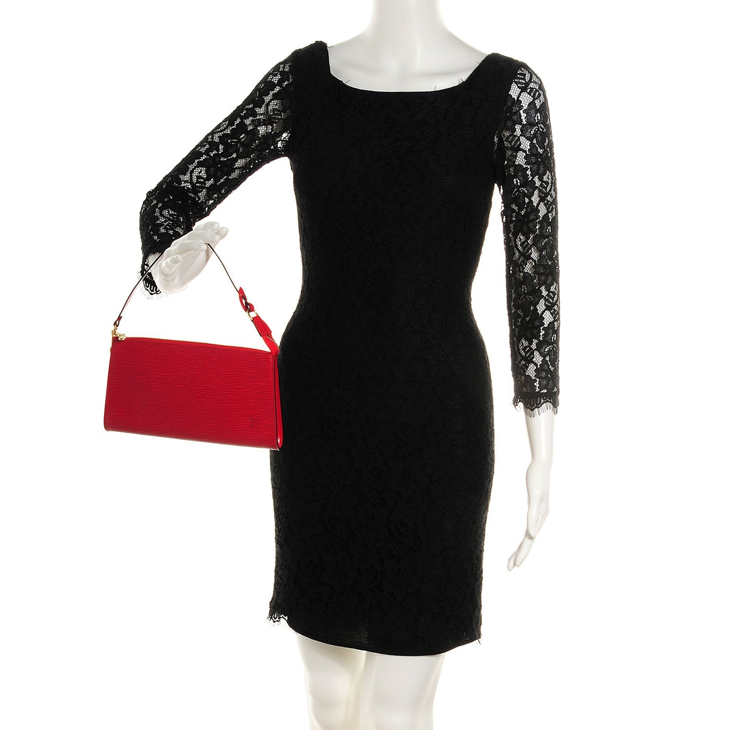 Epi Pochette Accessories 24 Castillan Red