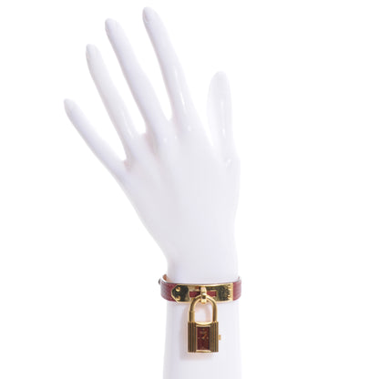 Hermes Stainless Steel Clemence 20mm Kelly Cadena Quartz Watch Rouge 2 of 10