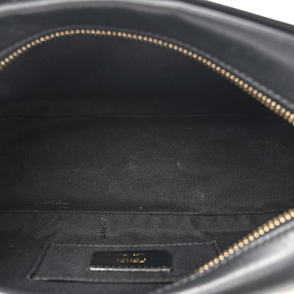 Fendi Glazed Fabric Vitello Century F is Fendi FF 1974 Stamp Patch Camera Case Mogano Panna Black 5 of 11