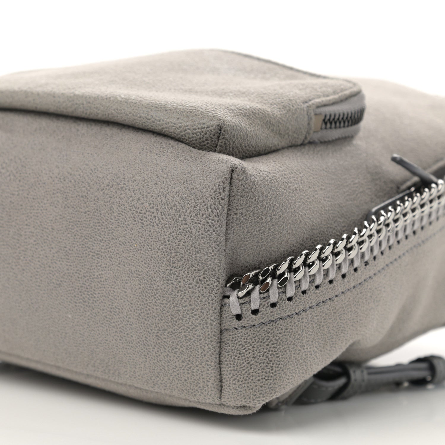 Stella McCartney Shaggy Deer Mini Falabella Backpack Light Grey 10 of 10