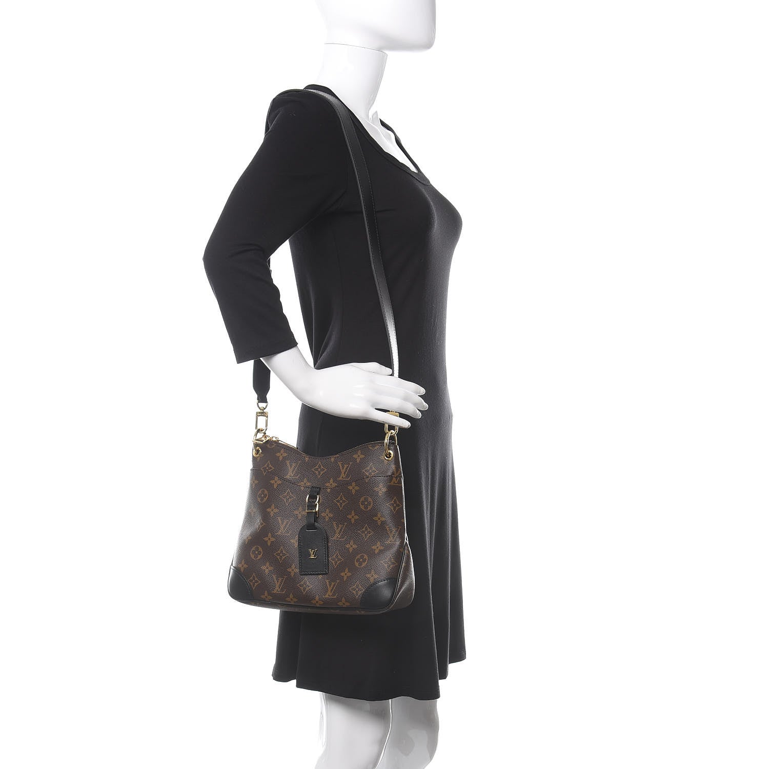 Louis Vuitton Monogram Odeon PM Black 2 of 10