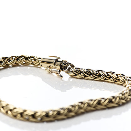 Tiffany 18K Yellow Gold Russian Braid Chain Bracelet 6 of 7
