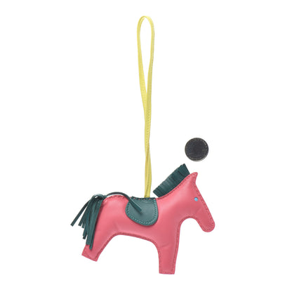 Hermes Milo Lambskin Grigri Rodeo Horse Bag Charm GM Rose Azalee Malachite Lime Celeste 2 of 3