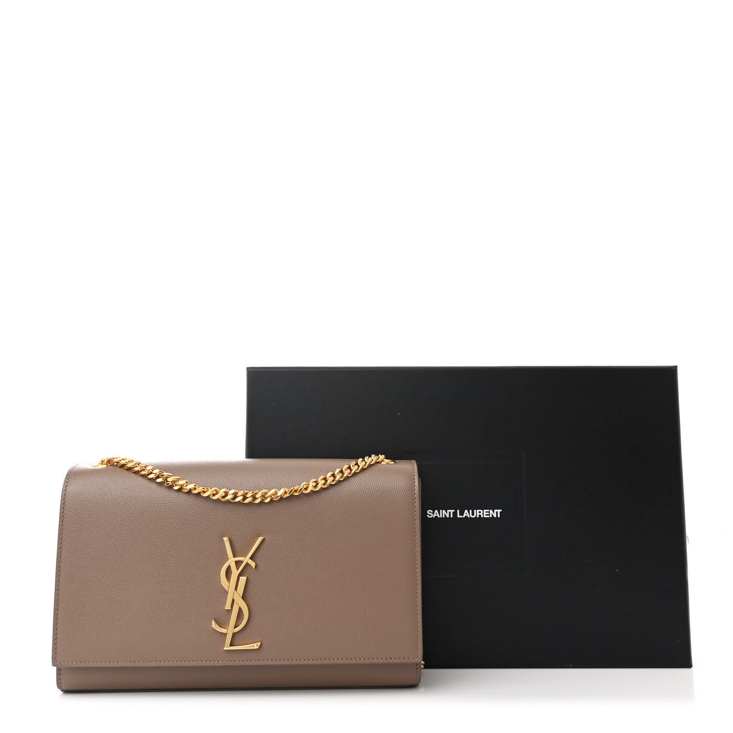Grain De Poudre Medium Monogram Kate Satchel Dark Beige