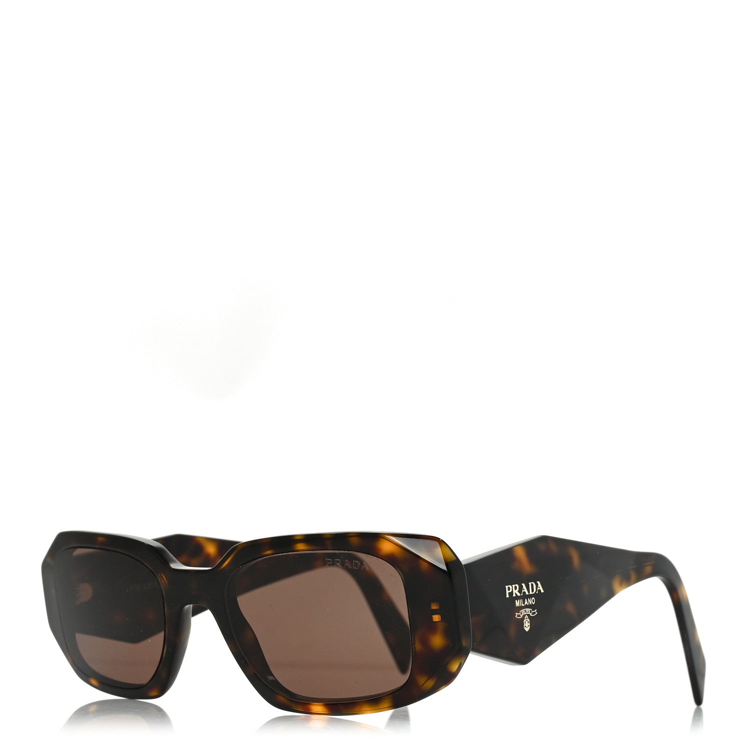 Prada Acetate Symbole Sunglasses SPR 17W Havana 1 of 7
