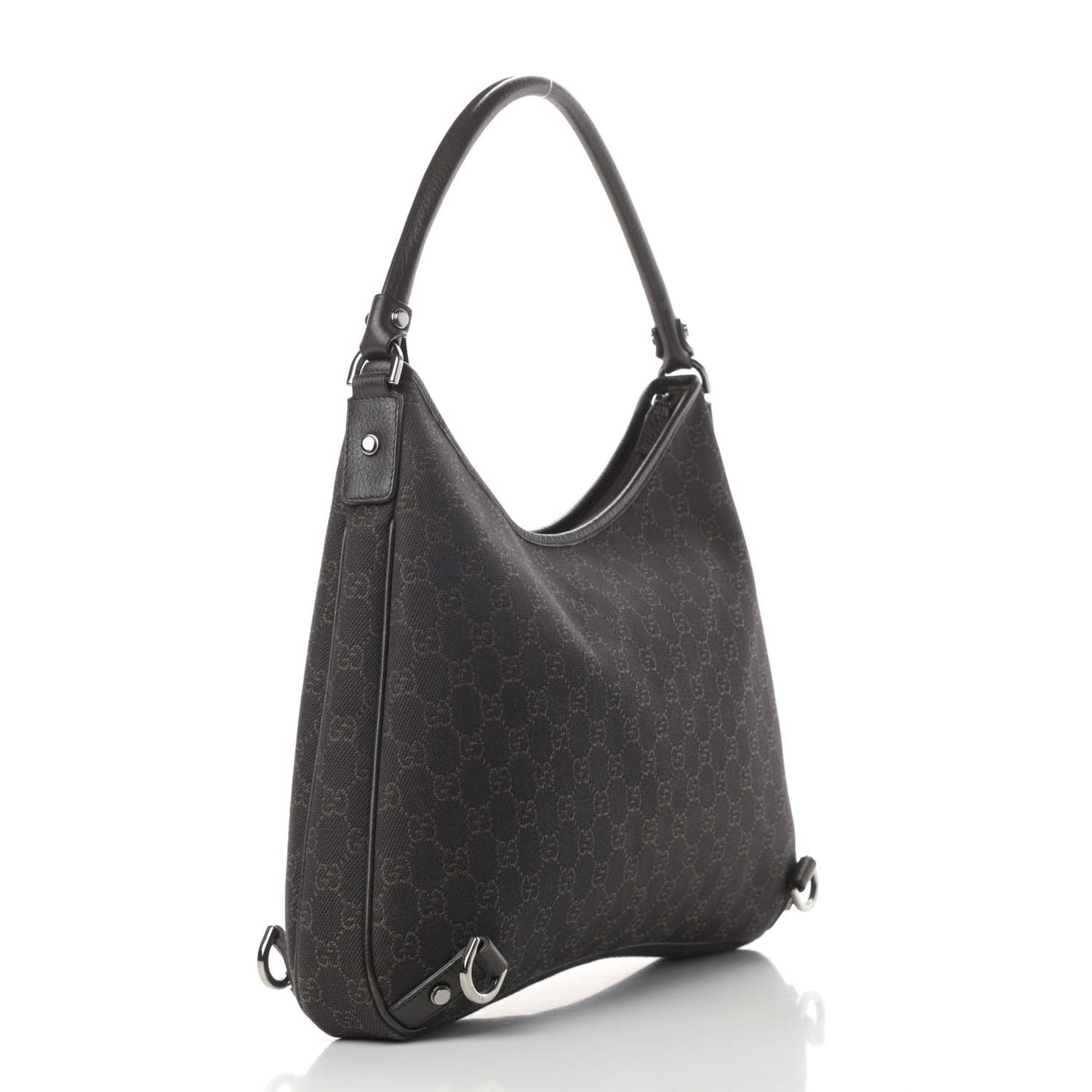 Denim Monogram Abbey D Ring Hobo Brown