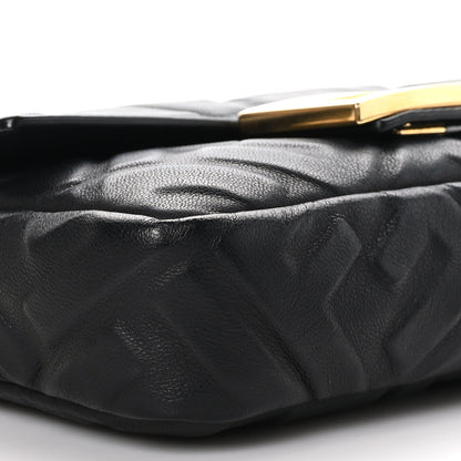 Fendi Nappa FF 1974 Embossed Mini Baguette Black 8 of 9