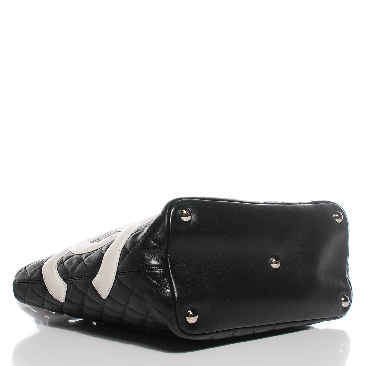 Chanel Calfskin Quilted Large Cambon Tote Black White 4 of 7