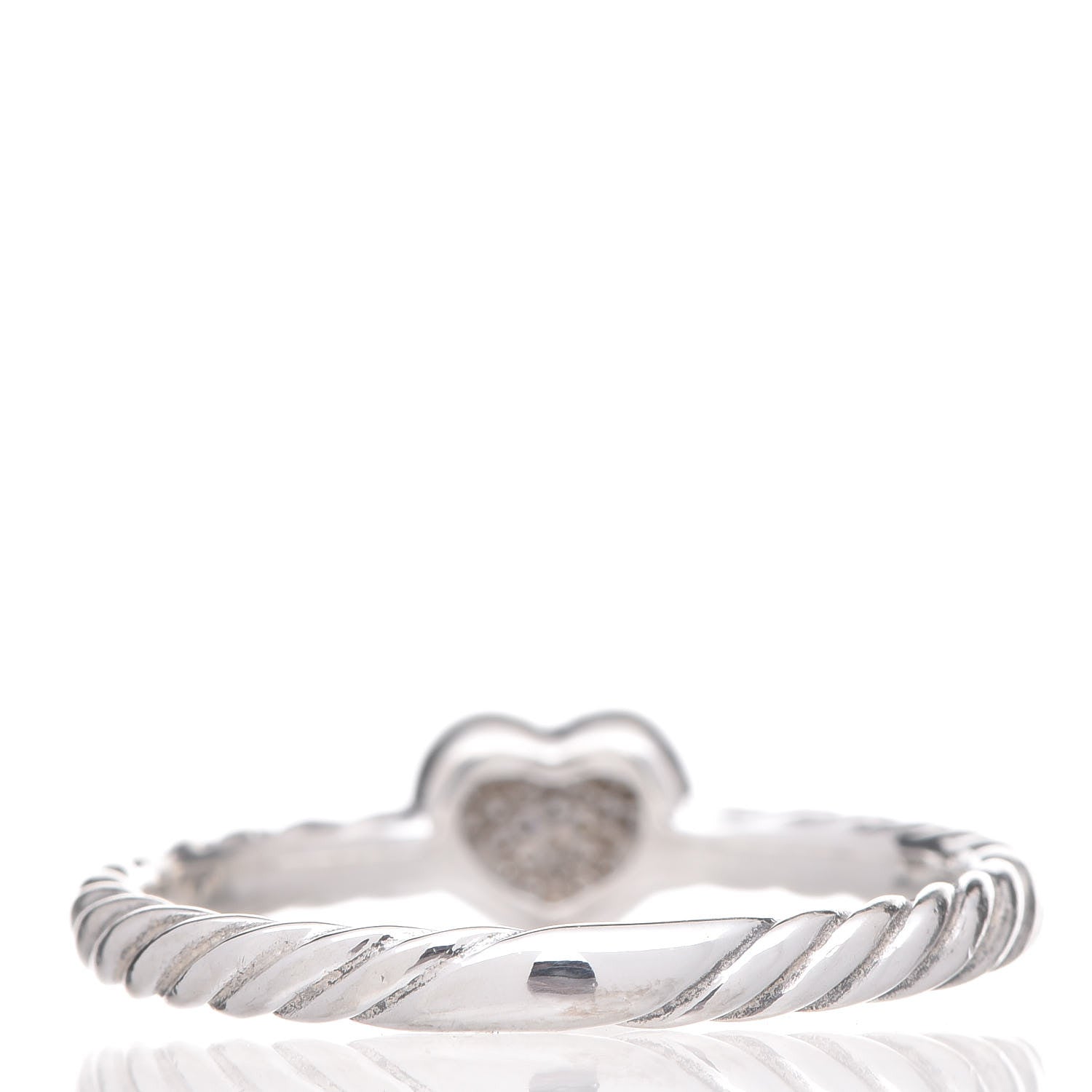David Yurman Sterling Silver Diamond Cable Classics Ring 57 8 4 of 5
