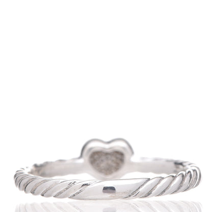 David Yurman Sterling Silver Diamond Cable Classics Ring 57 8 4 of 5