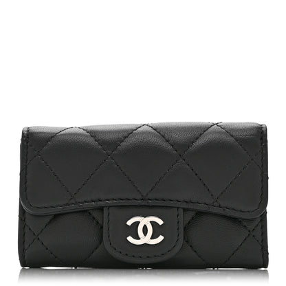 Chanel Lambskin Quilted 6 Key Holder Black 1 of 10