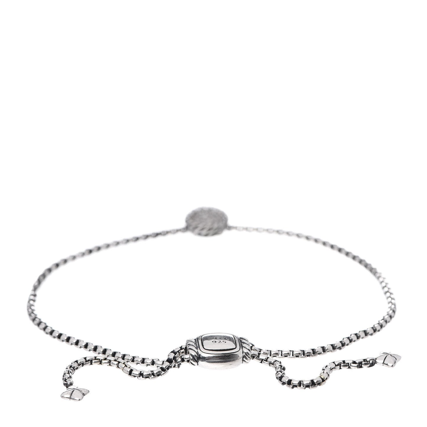 Sterling Silver Diamond 9mm Chatelaine Petite Pave Bracelet