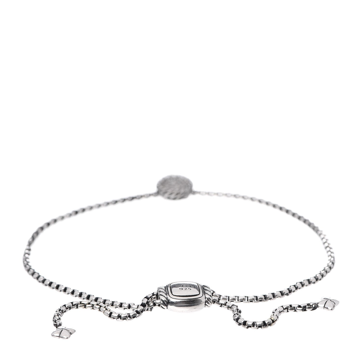 David Yurman Sterling Silver Diamond 9mm Chatelaine Petite Pave Bracelet 3 of 4