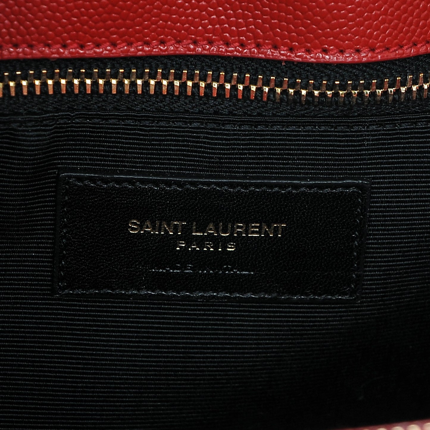 Grain De Poudre Matelasse Chevron Monogram Shopping Bag Red