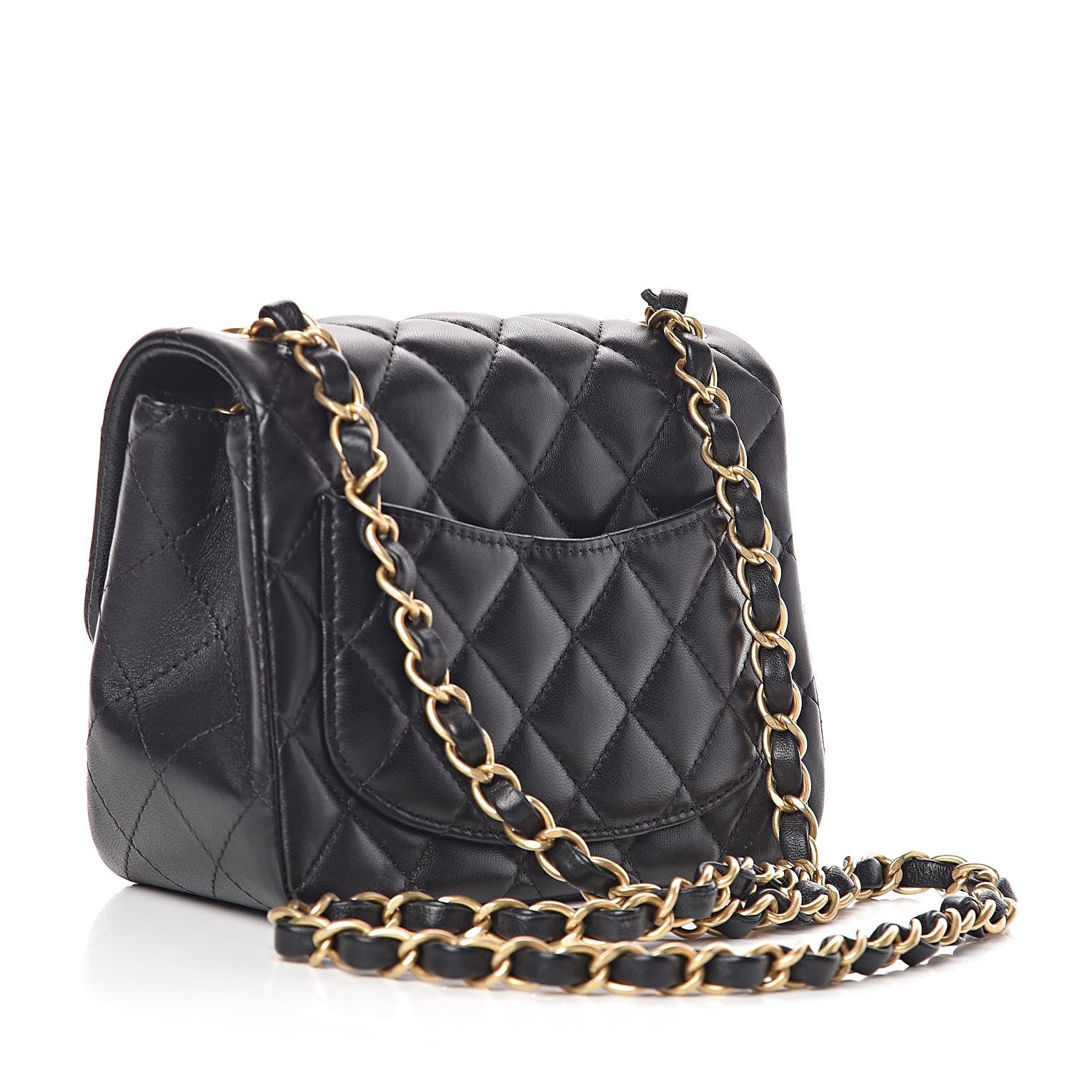 Chanel Lambskin Quilted Mini Square Flap Black 3 of 10
