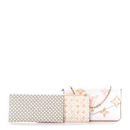 Louis Vuitton Monogram Giant By The Pool 2.0 Felicie Pochette Chain Wallet Beige 3 of 11
