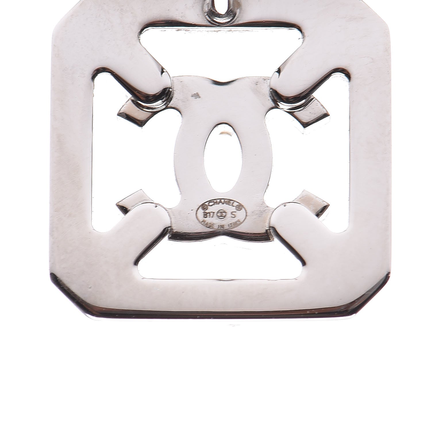 Chanel Crystal CC Earrings Silver 4 of 5