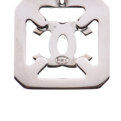 Chanel Crystal CC Earrings Silver 4 of 5