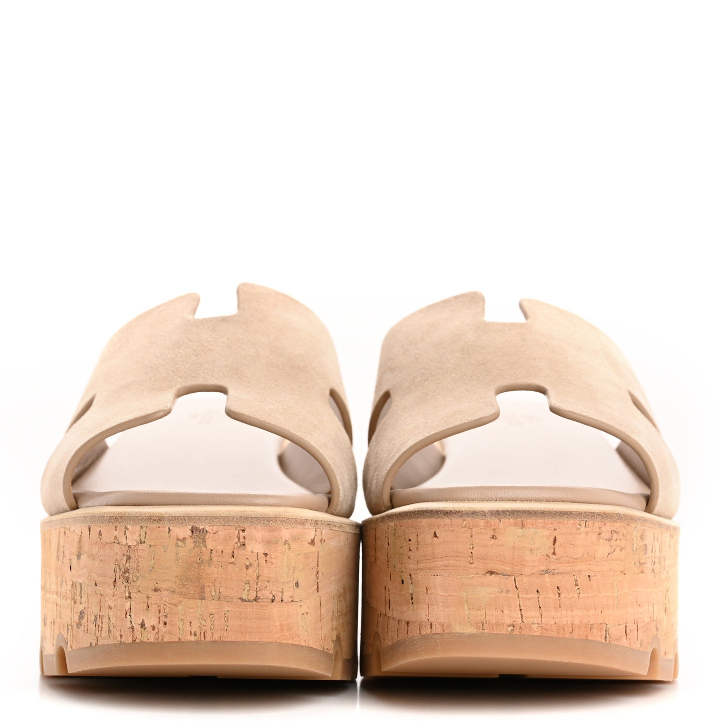 Suede Goatskin Cork Eze 30 Sandals 38 Beige Argile