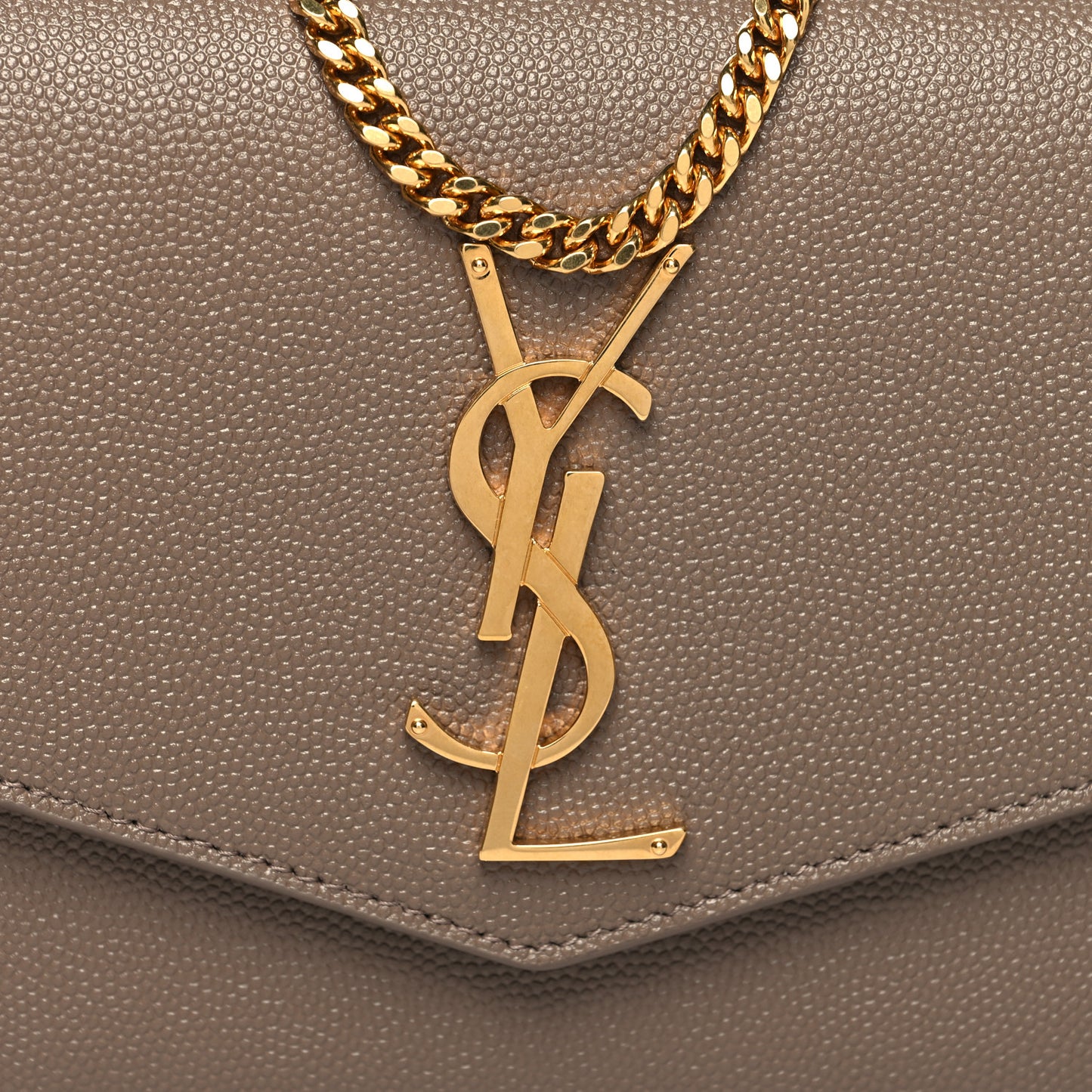 Grain De Poudre Monogram Uptown Chain Wallet Dark Beige