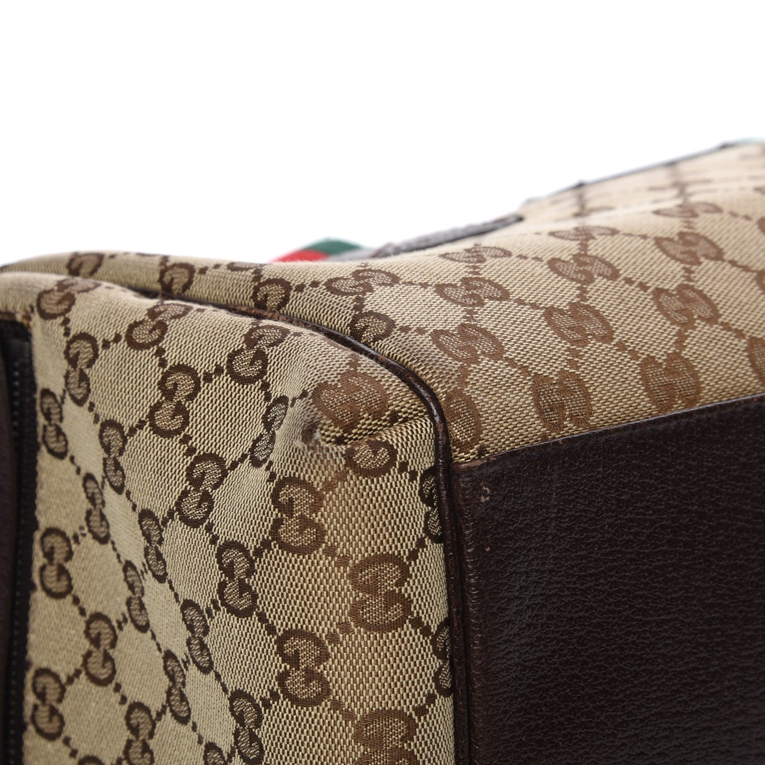 Gucci GG Monogram Web Small Carry On Duffle Beige Brown 8 of 11