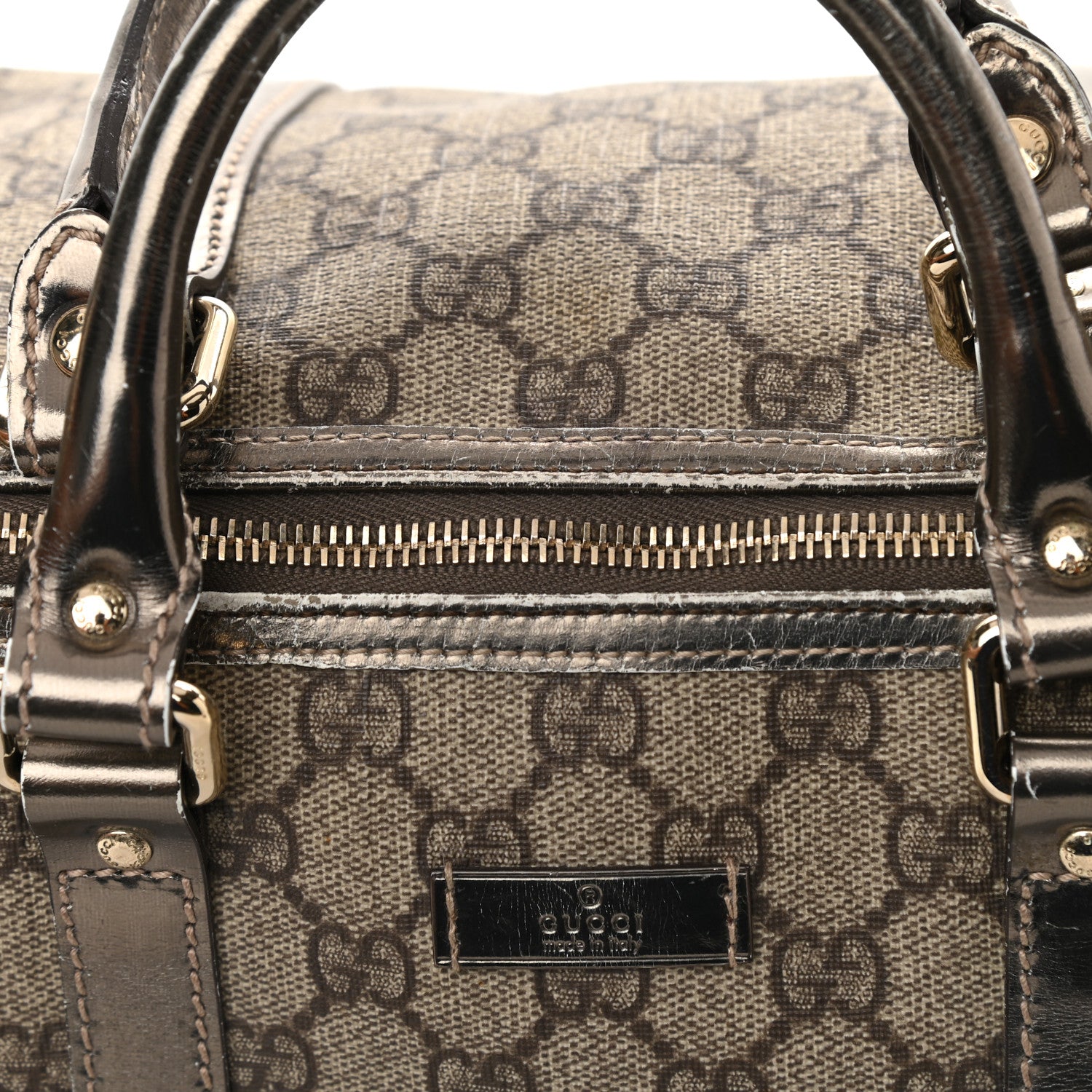 Gucci GG Plus Monogram Medium Joy Boston Pewter 12 of 13