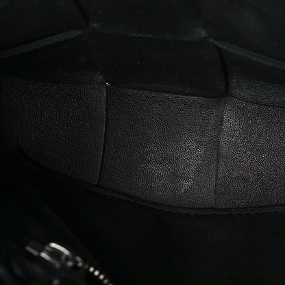 Bottega Veneta Lambskin Maxi Intrecciato Cassette Crossbody Bag Black 10 of 11