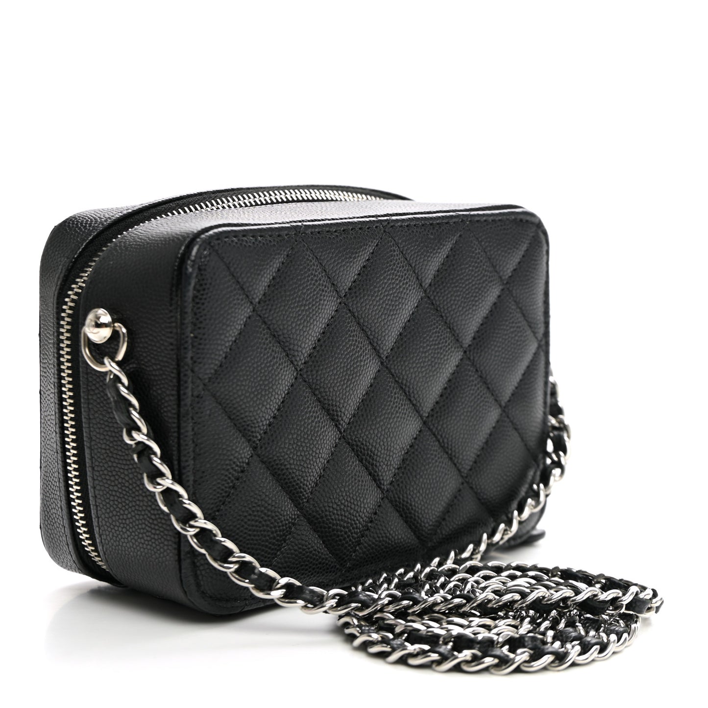 Caviar Quilted Camera Bag Black