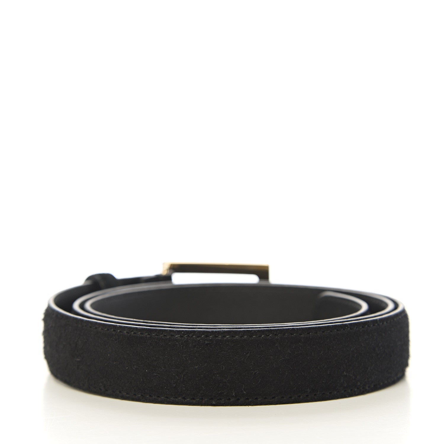 Gucci Suede Icaro G Cube 25mm Belt 95 38 Black 2 of 5