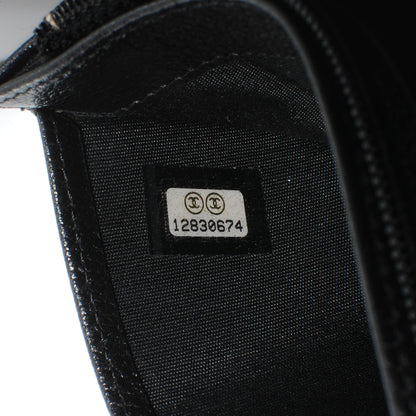 Chanel Leather Camellia Yen Wallet Black 8 of 9
