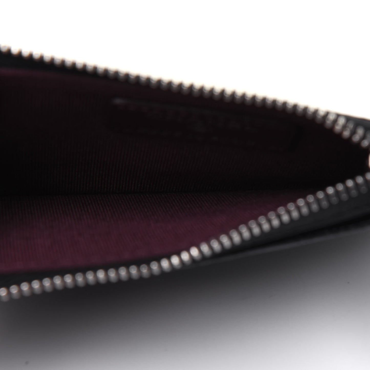 Caviar Quilted CC Zip Card Holder Black