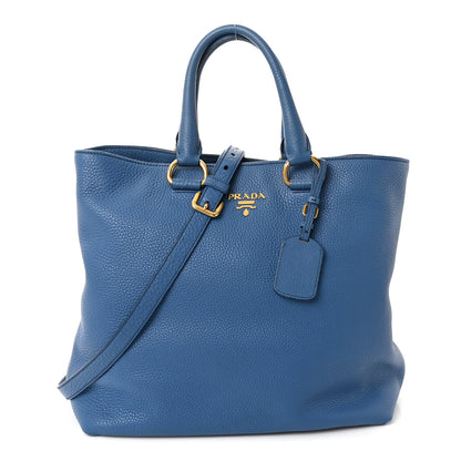 Prada Vitello Daino Tote Cobalto 1 of 9