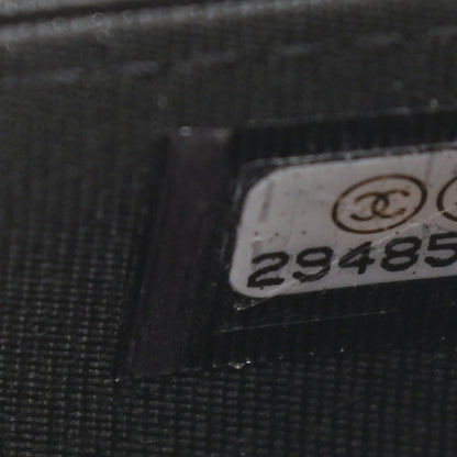 Chanel Caviar Chevron Quilted Boy Wallet On Chain WOC Black 8 of 13