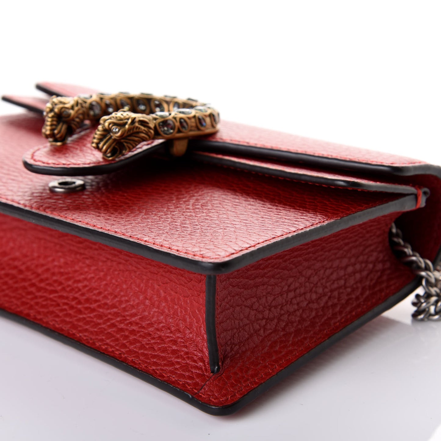 Calfskin Super Mini Dionysus Shoulder Bag Hibiscus Red