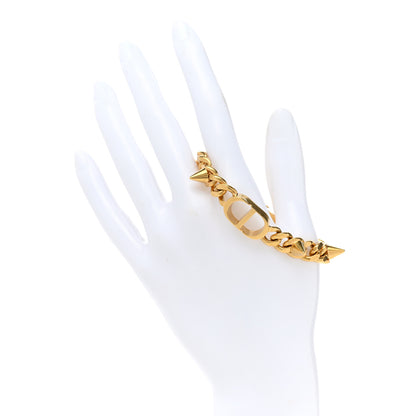 Christian Dior Metal Petit CD Spikes Chain Bracelet Gold 2 of 4